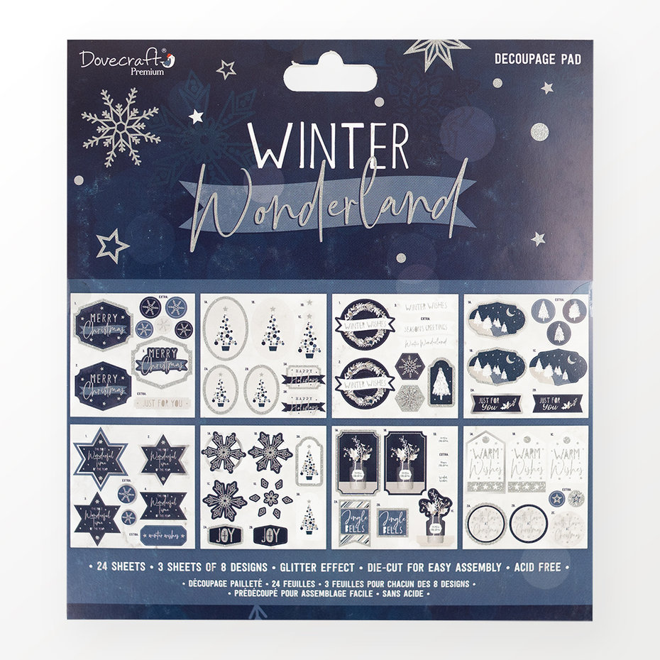 Winter Wonderland, 8"x8", Die cut pad, 