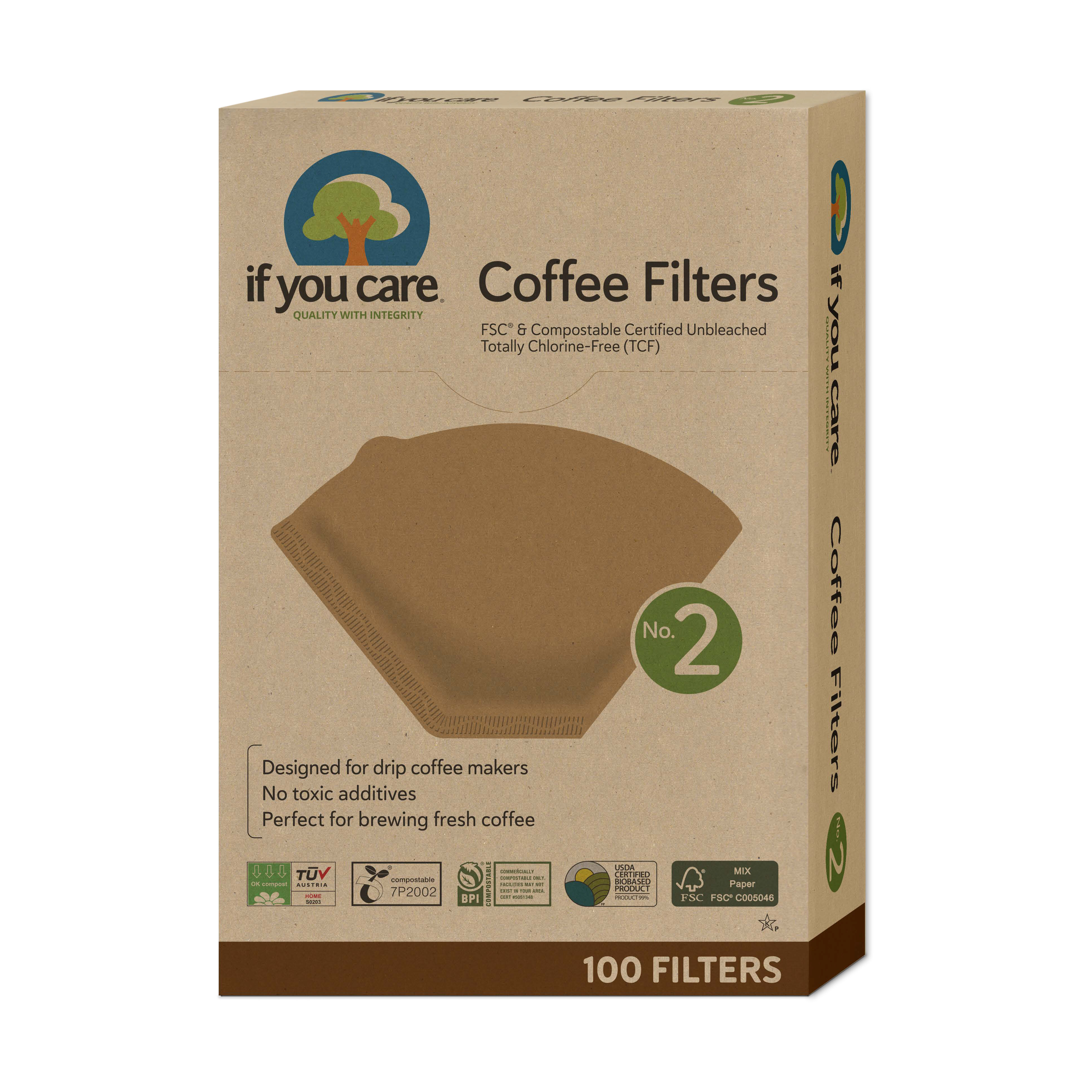 Kaffefilter No. 2 100 st If You Care