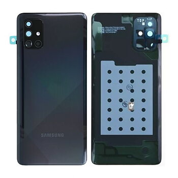 Samsung Galaxy A71 Baksida med tejp - Svart