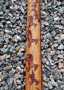 Regnstav i Barktäkt bambu / Regnpinne - Djurmotiv