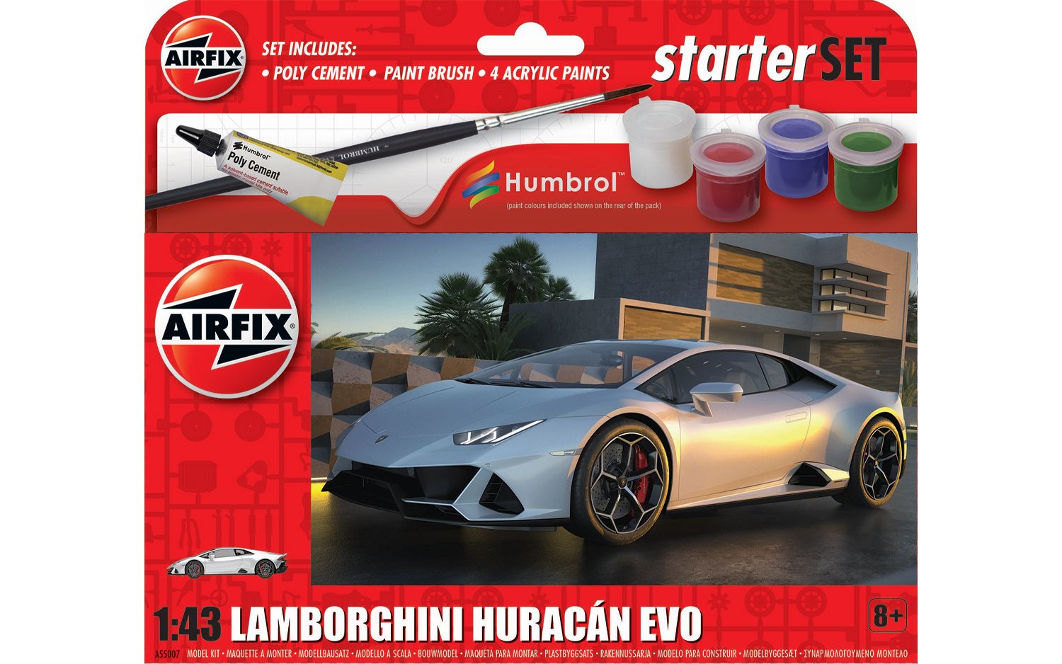 Airfix A55007 Modellbil Starter Set Lamborghini Huracan 1:43