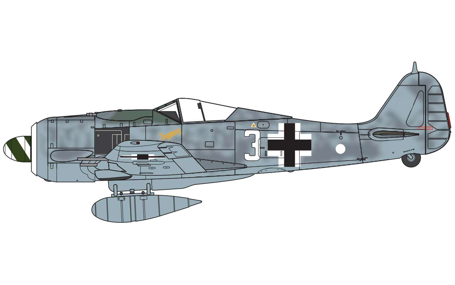 Airfix Modellflyg A01020A 1:72 Focke Wulf Fw190A-8 - 3
