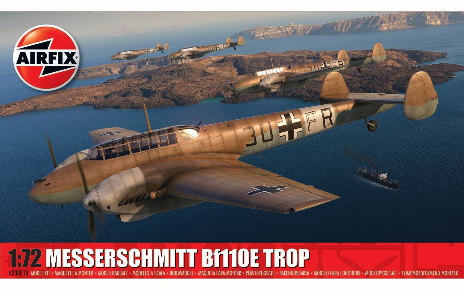 Airfix Modellflyg A03081A Messerschmitt Bf110E/E-2 TROP 1:72