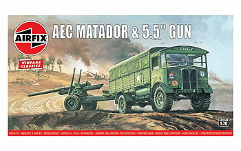 Airfix Modellfordon A01314V AEC Matador & 5.5inch Gun