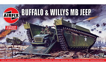 Airfix Modellfordon A02302V Buffalo Amphibian LVT & Jeep
