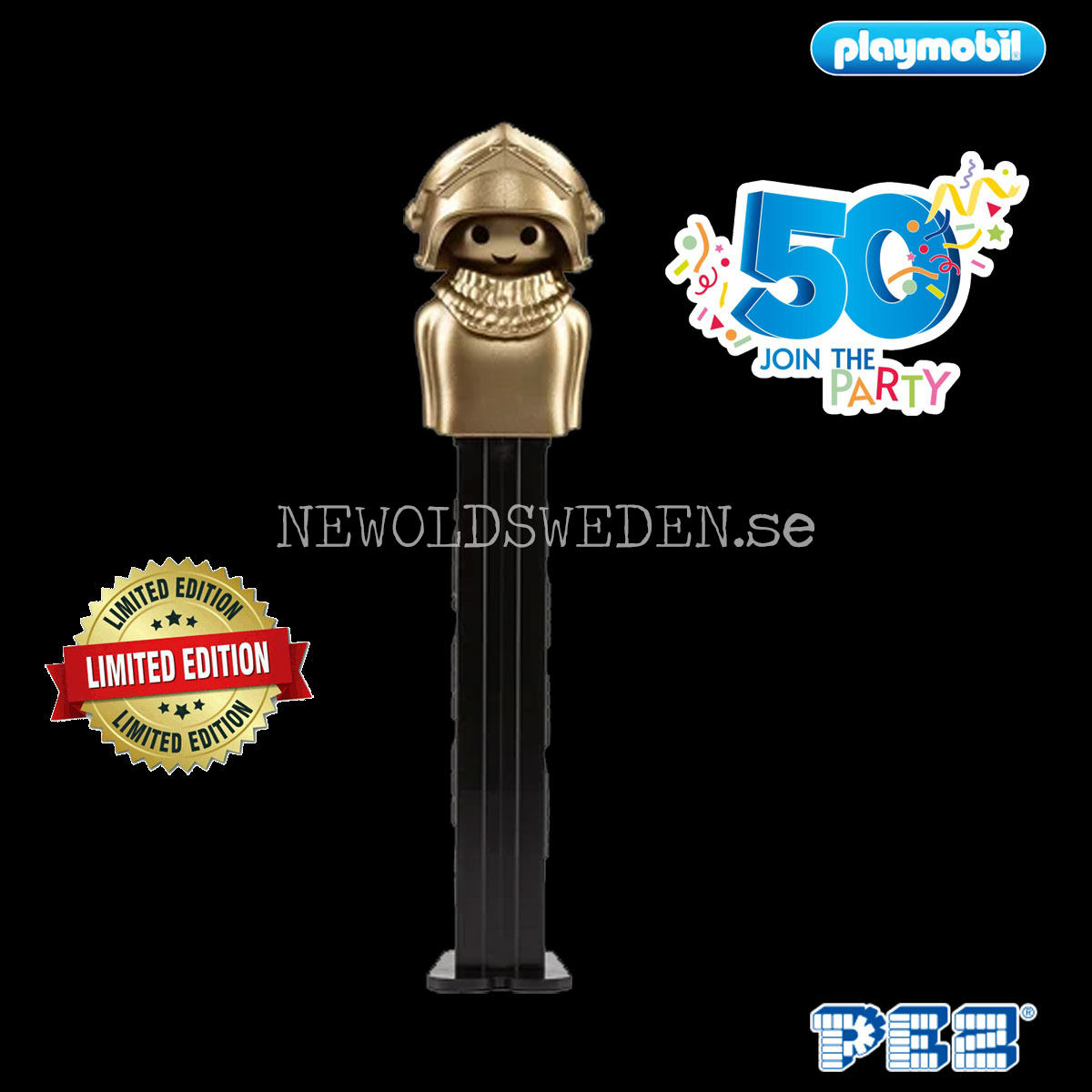 PEZ Dispenser PLAYMOBIL KNIGHT 50 YEARS 1974-2024 + Candy - LIMITED EDITION - PE09 - 3