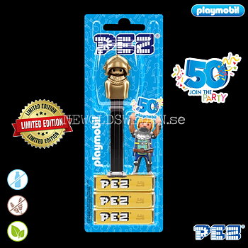 PEZ Dispenser PLAYMOBIL KNIGHT 50 YEARS 1974-2024 + Candy - LIMITED EDITION - PE09