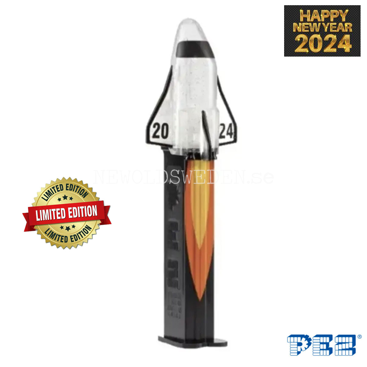 PEZ Dispenser EUROPEAN CARDED 2024 NEW YEAR'S CRYSTAL SPACE SHUTTLE + Candy - LIMITED EDITION - PE27 - 4