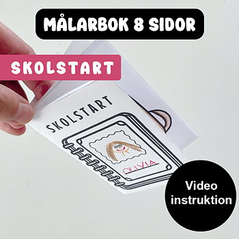 Målarbok Skolstart - Pyssel för skolan