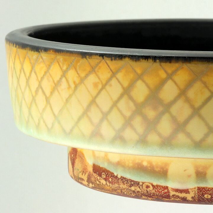 Wilhelm Kåge (Farsta 1936) Yellow Segmented Bowl 18 cm