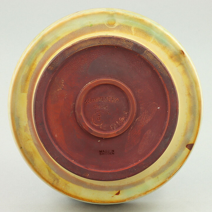 Wilhelm Kåge (Farsta 1936) Yellow Segmented Bowl 18 cm