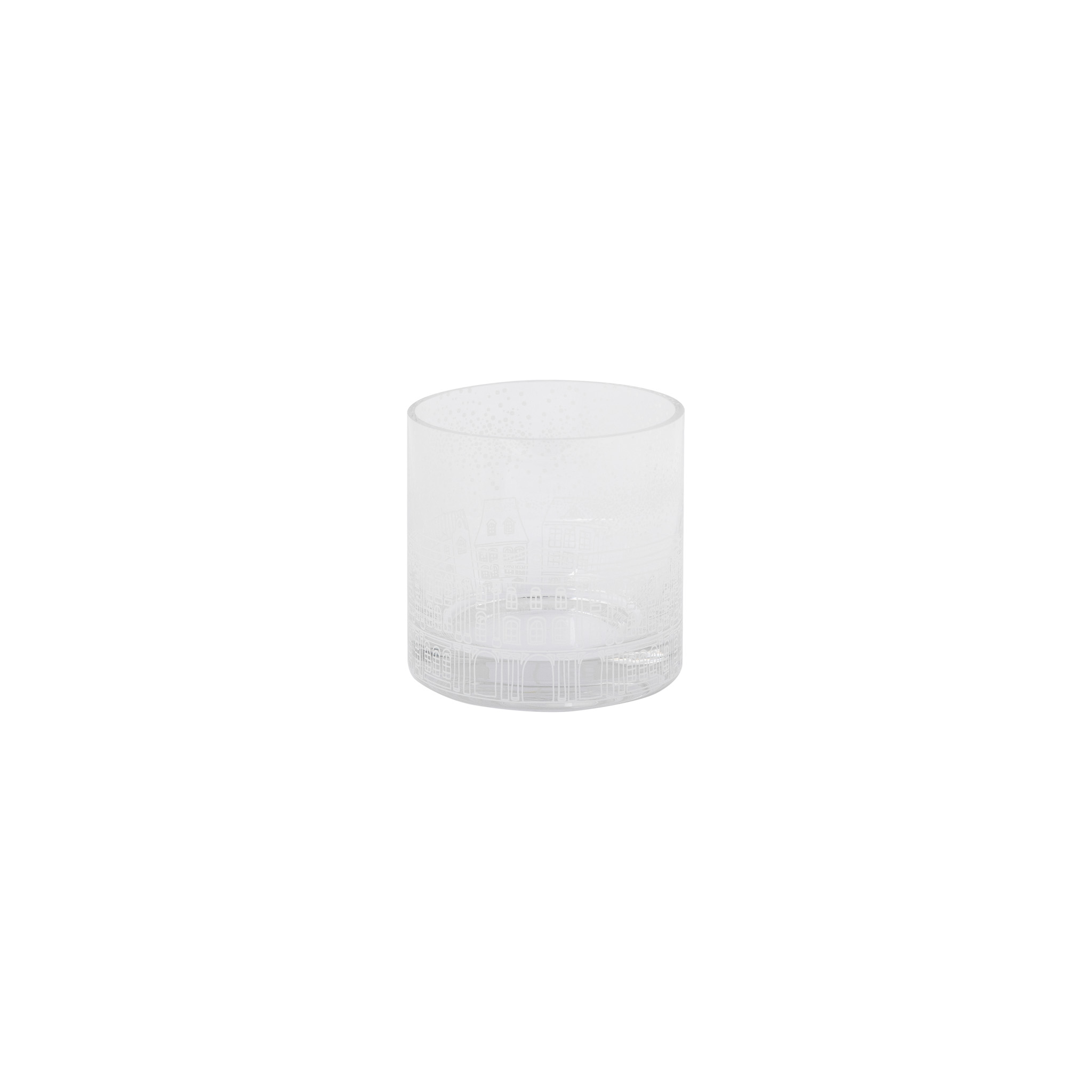 Hus - Ljusstake - Ljuslykta - Vas - Glas - 8x8 cm - Liten - 3
