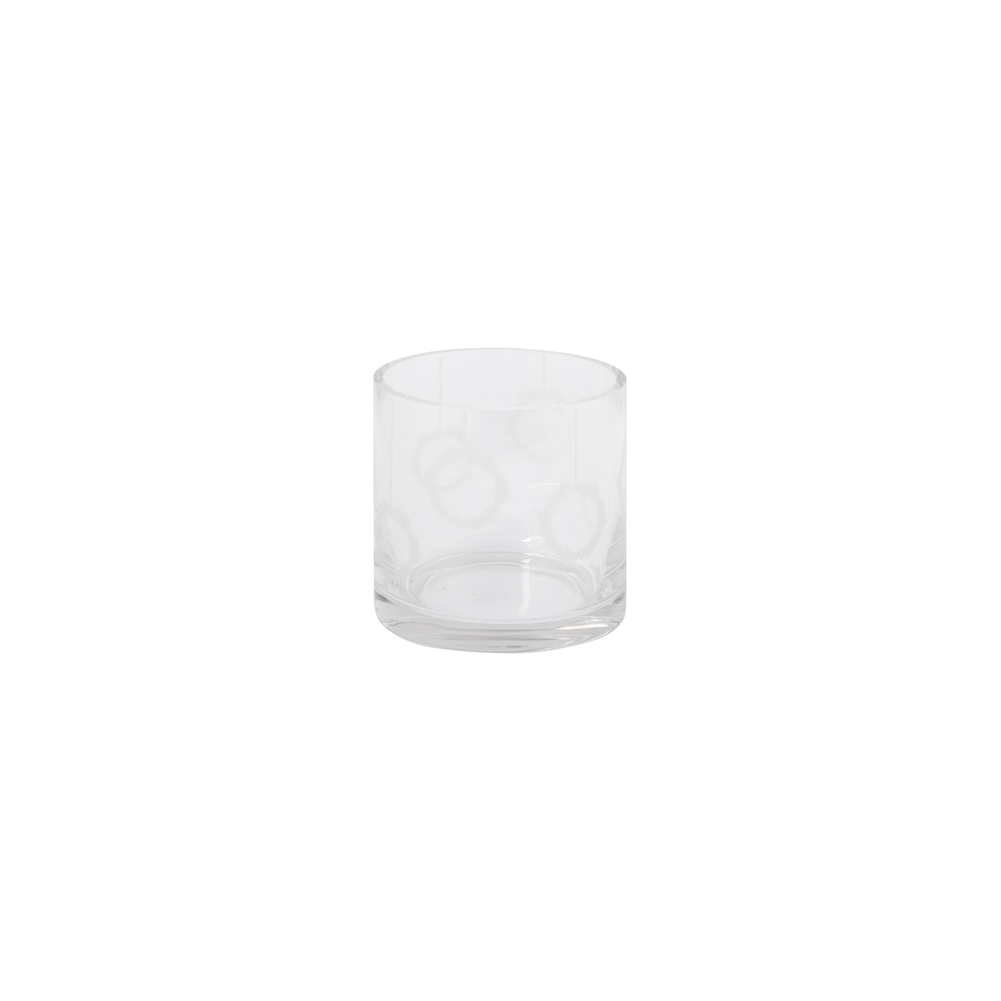 Wreath - Candlestick - Lantern - Glass - 8x8 cm - 5