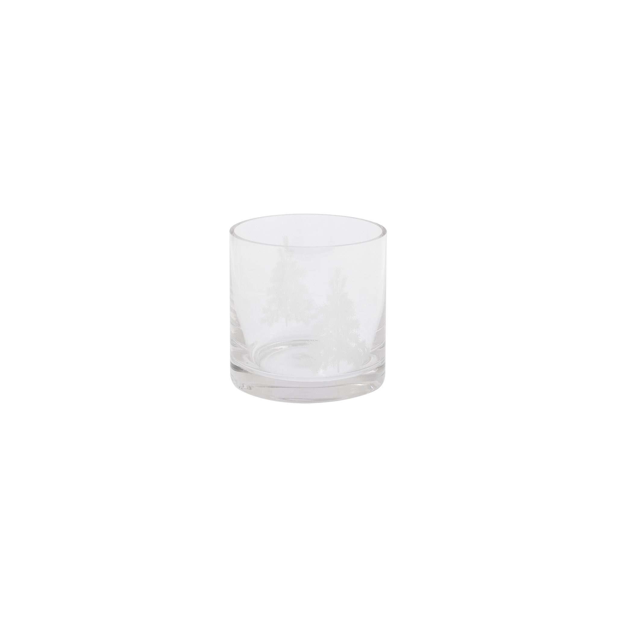 Christmas tree - Candlestick - Lantern - Glass - 8x8 cm - 4
