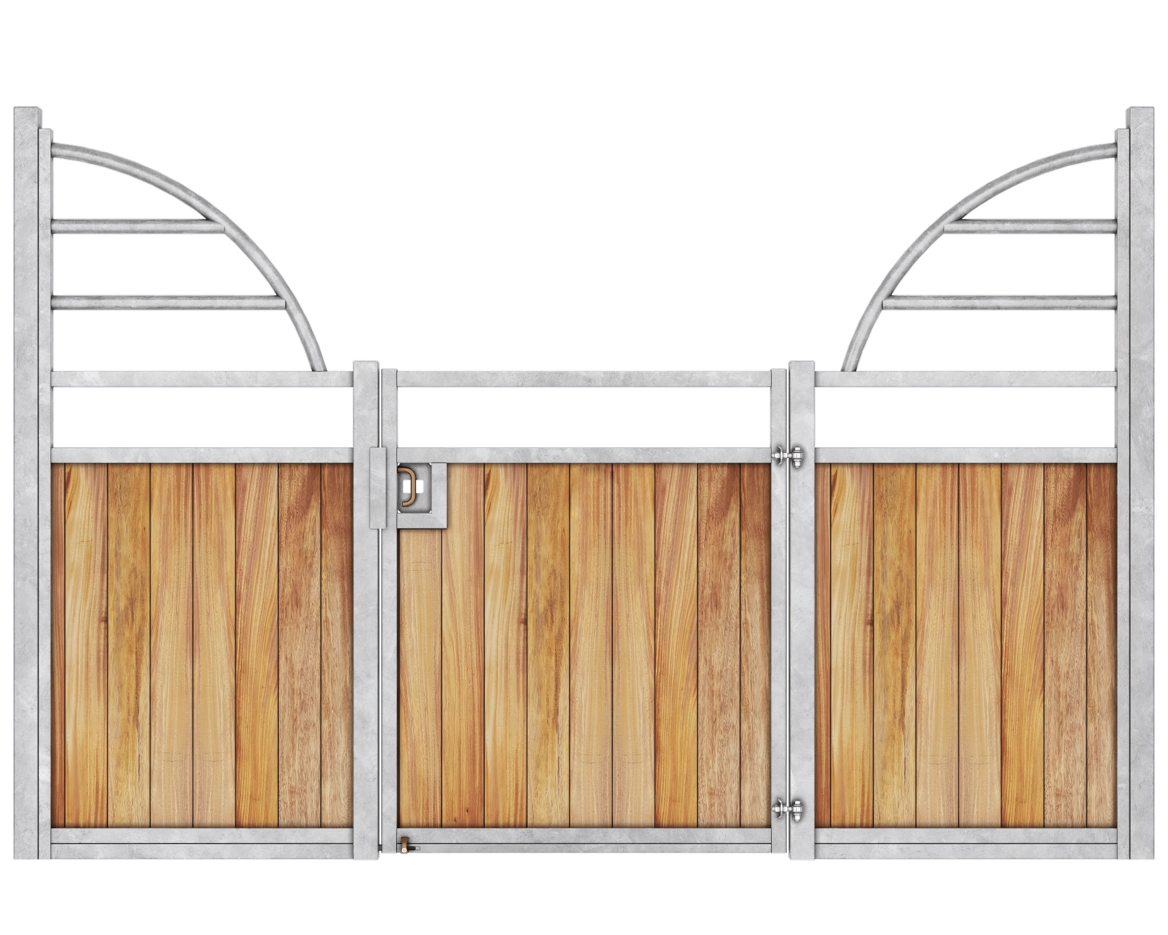 Hästboxfront BREMEN 4 m med rundad överdel och horisontella rör BREMEN 4 m modern stallinredning för större hästboxar