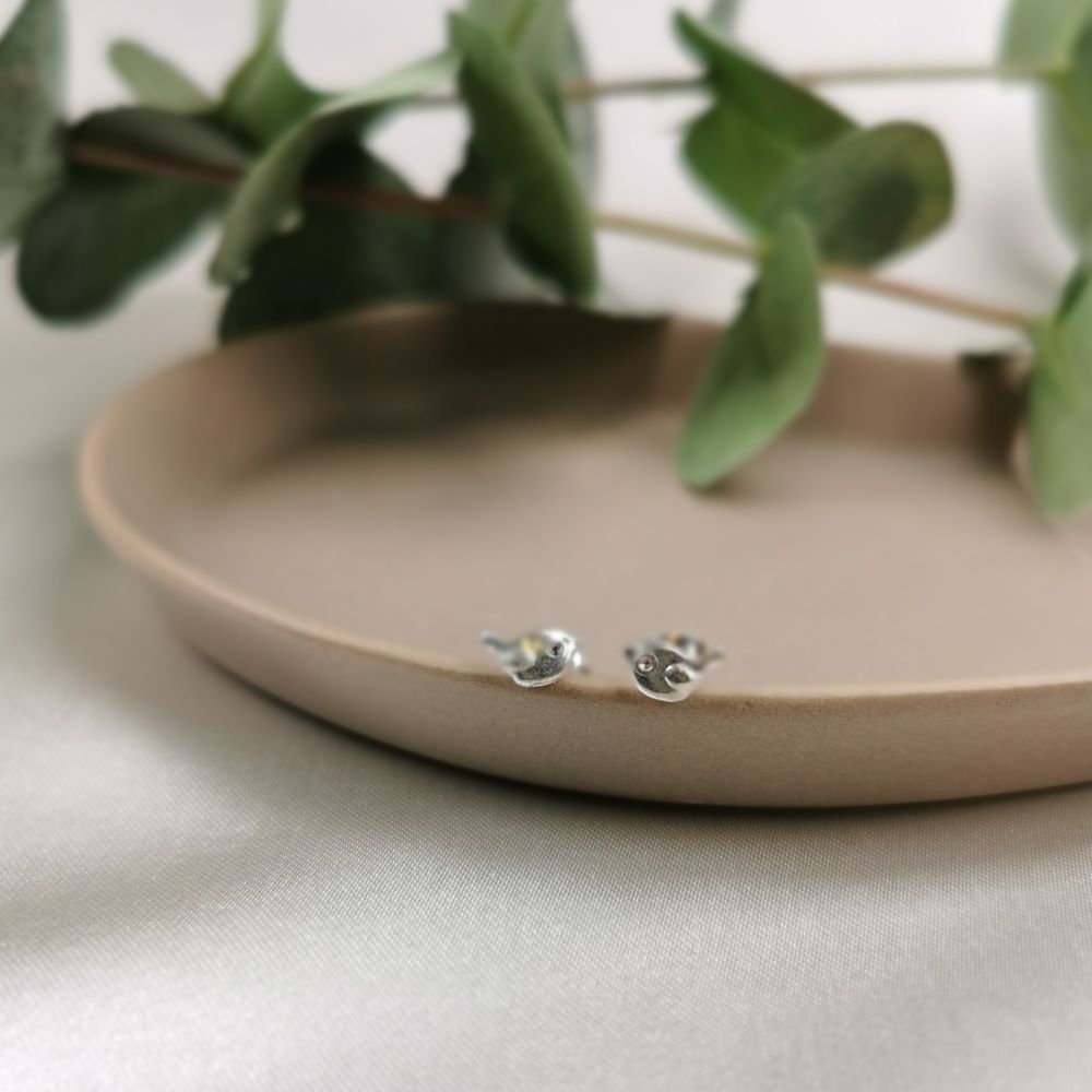 IAMLUND Mini fågel örstickare silver