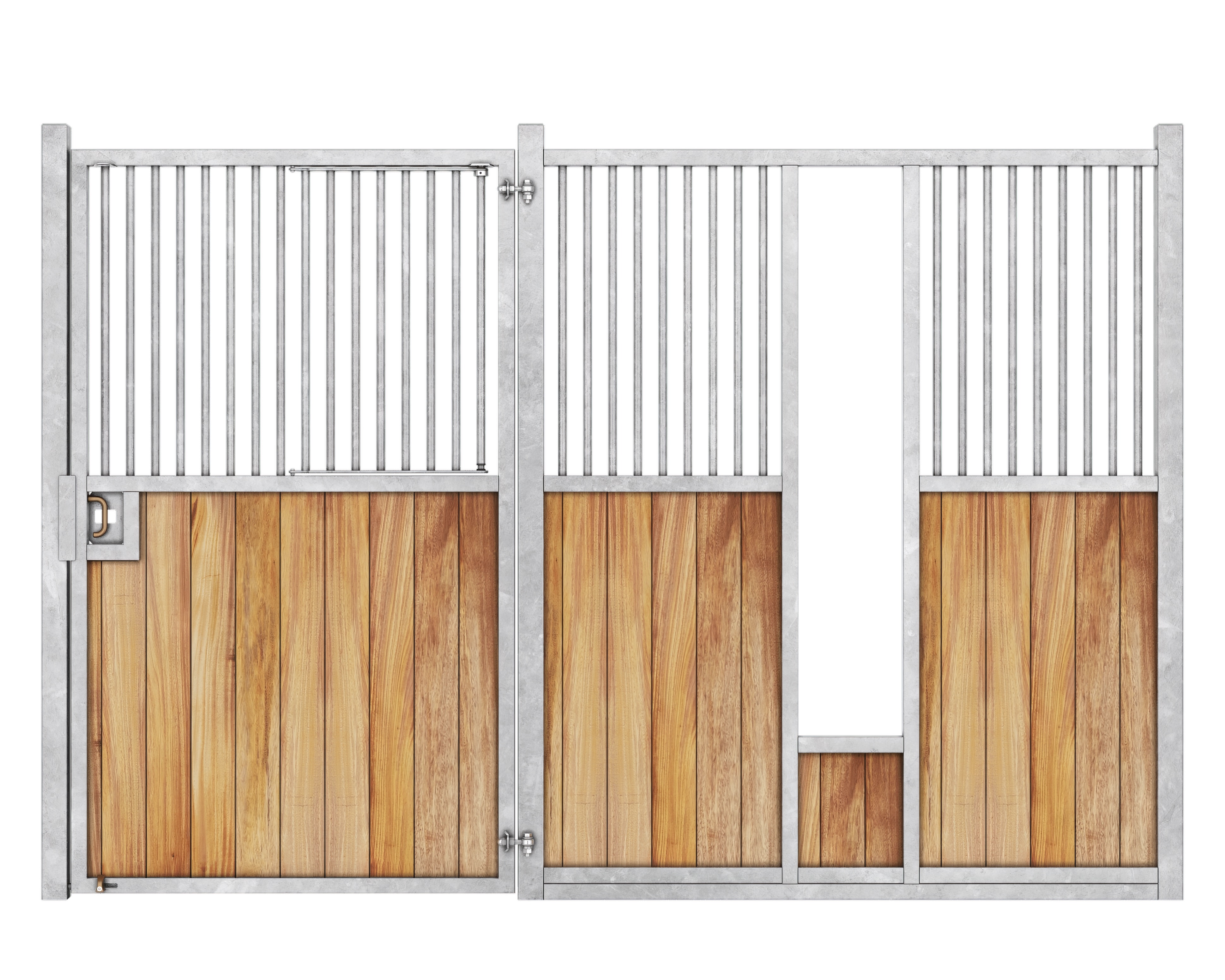 HAGEN 3,5 m hög hästboxfront med ätfront och stående galler