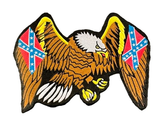 Rebel Eagle Flag Patch Big Brodyrmärke. (30,5x22 cm)