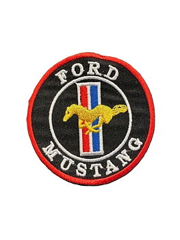 Ford Mustang Round Emblem Embroidery Badge 