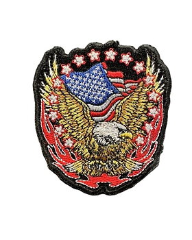 Eagle & Stars Patch Smal Brodyrmärke. (7,5x7 cm )
