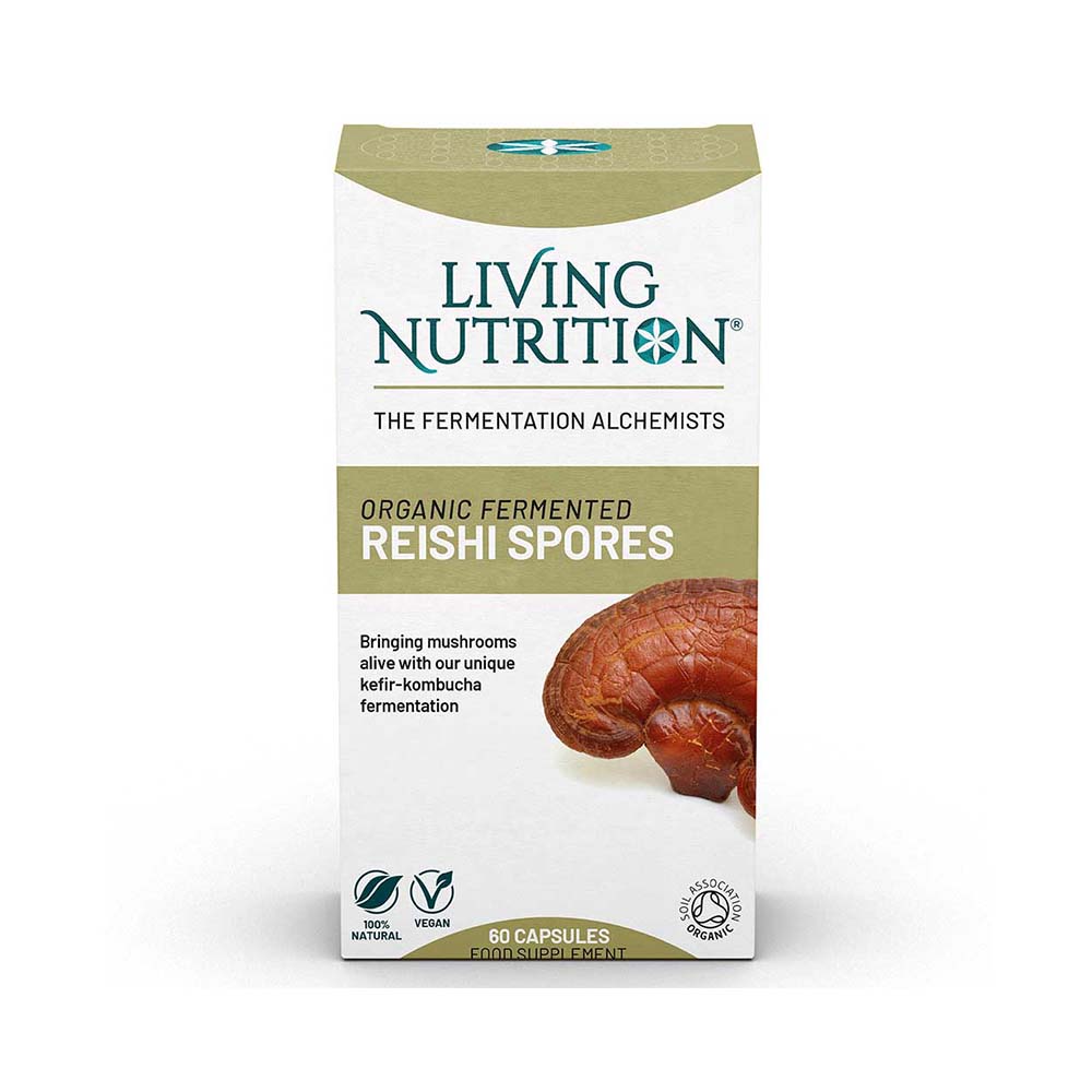Organic Fermented Reishi Spores 60 kapslar Living Nutrition