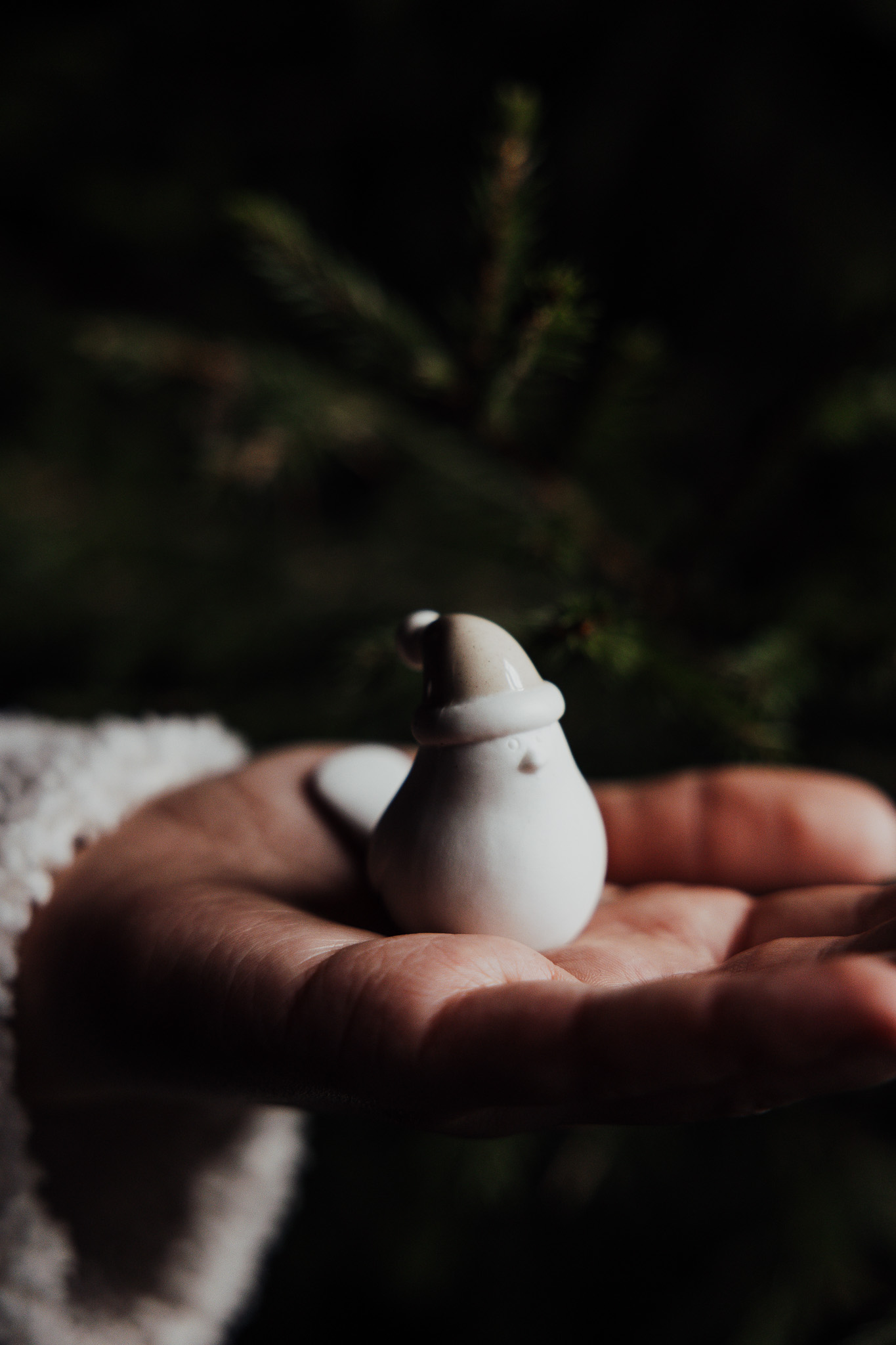 Elin - Fågel - Tomte - Beige - 5,5x3x5 cm