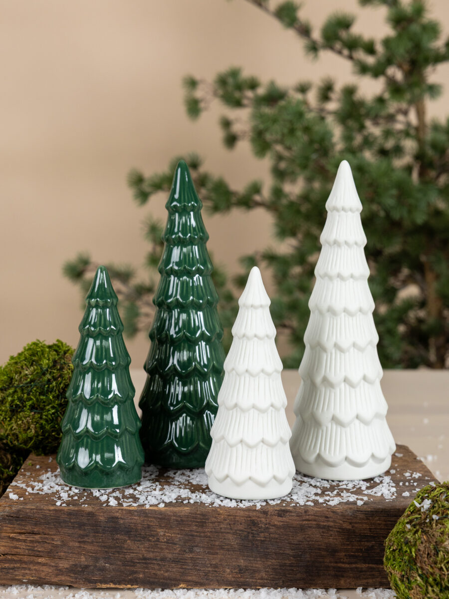 Granbacken Gran Julgran Vit Keramik - 7x20 cm - 8