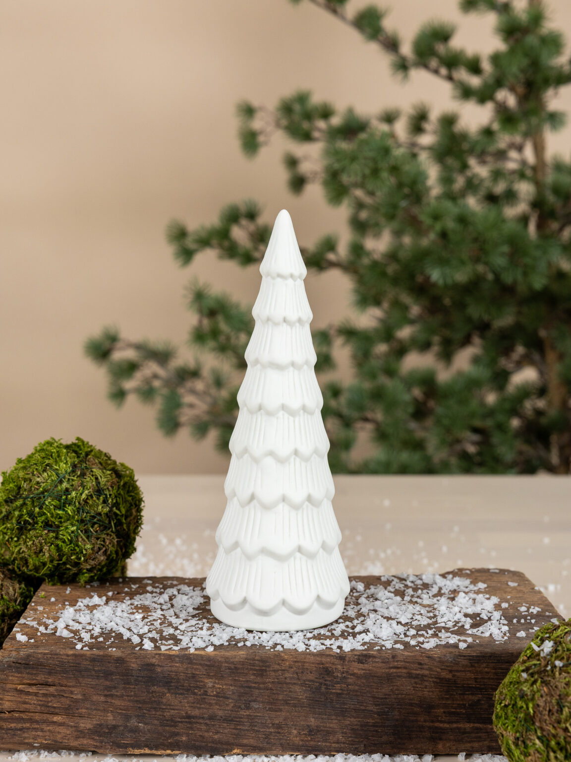Granbacken Gran Julgran Vit Keramik - 7x20 cm - 6