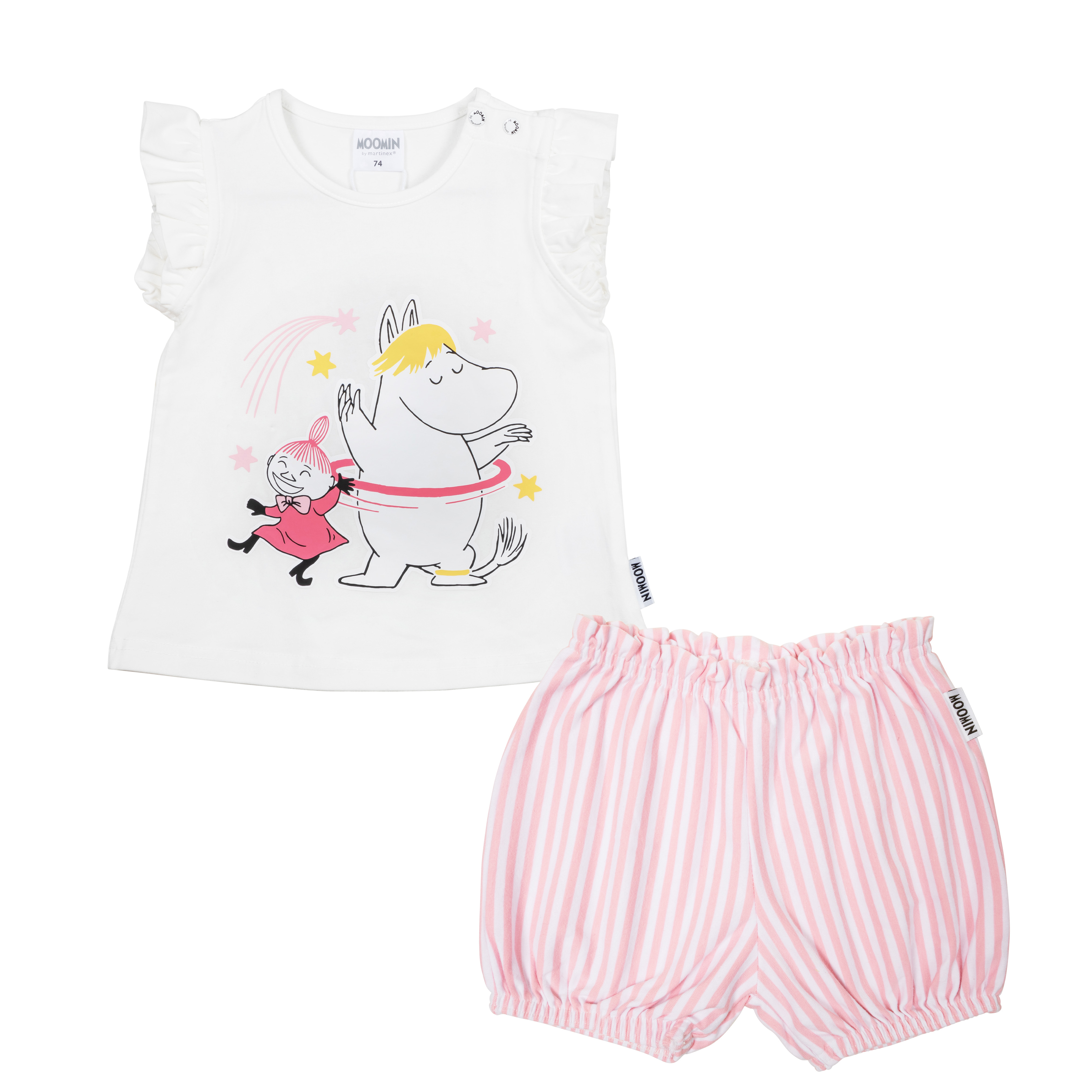 Mumin dansare shorts set rosa