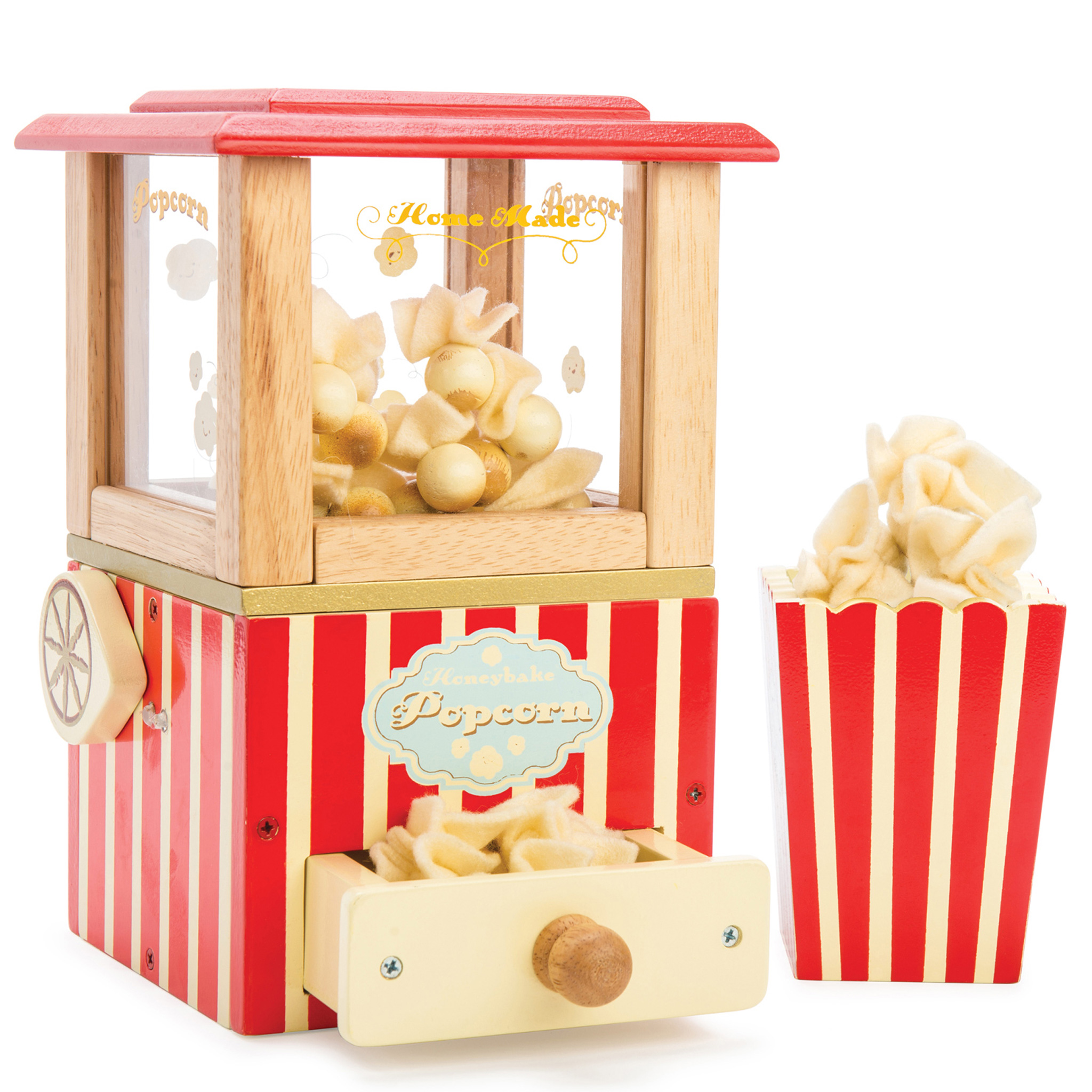 Popcornmaskin träleksak för barn
