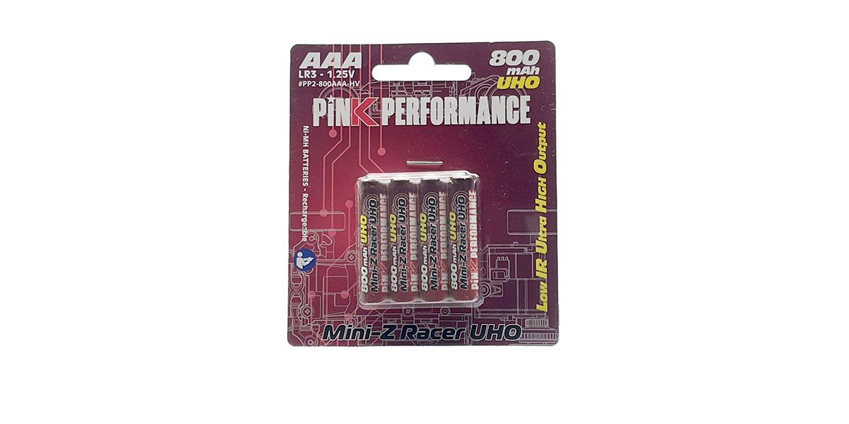 Pink Performance PP2-800AAA-HV Batteries R3-AAA Ni-Mh 800Mah (4) UHO