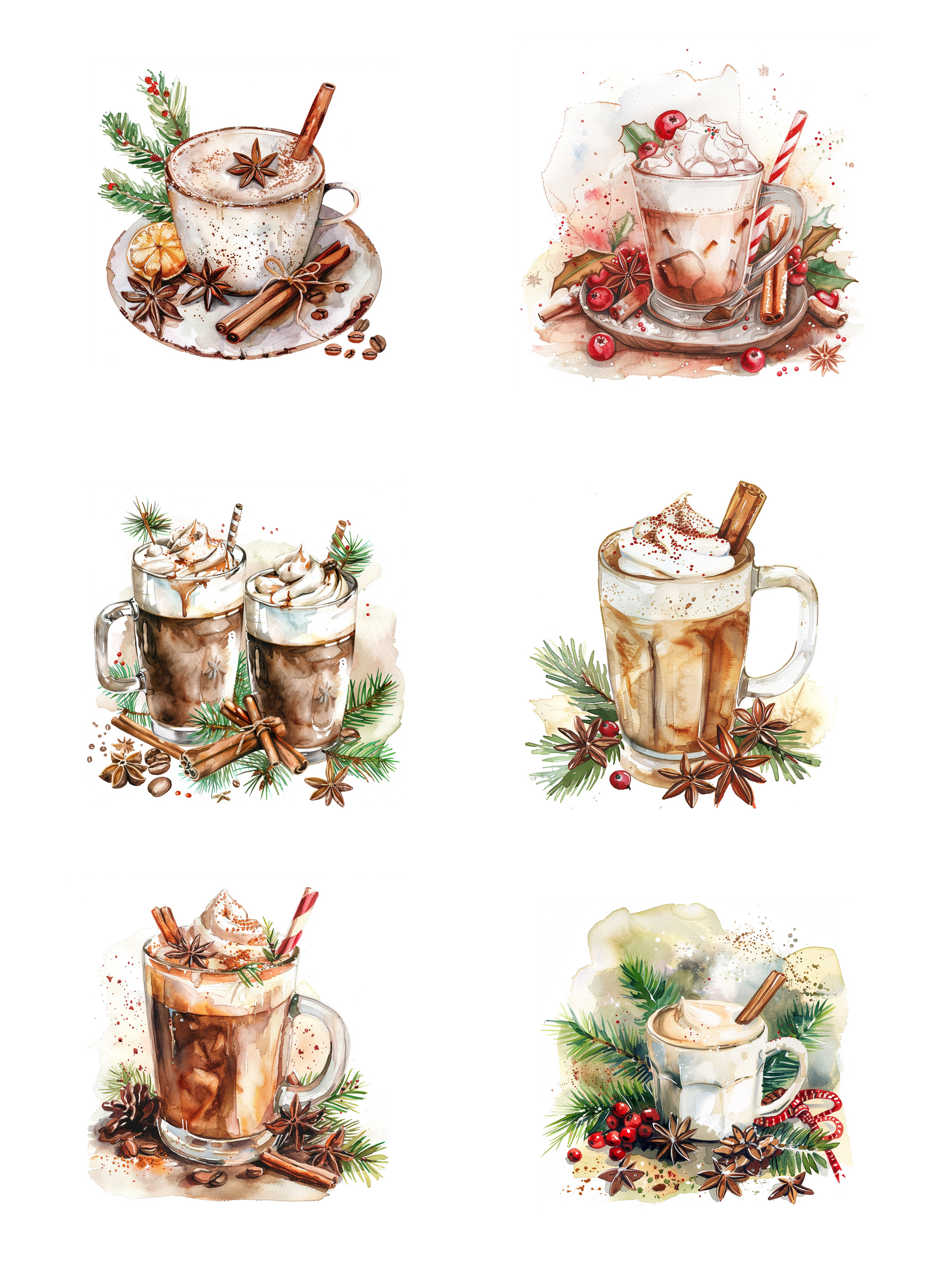 Papper Klippark - Christmas Coffe -  A4