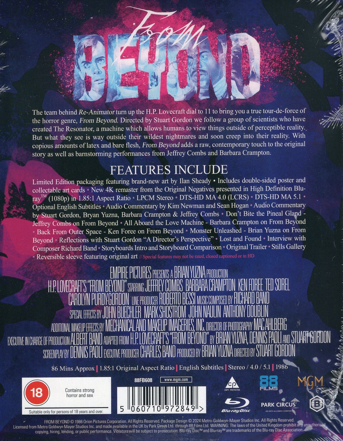From Beyond (Limited Edition) (ej svensk text) (Blu-ray) - 2