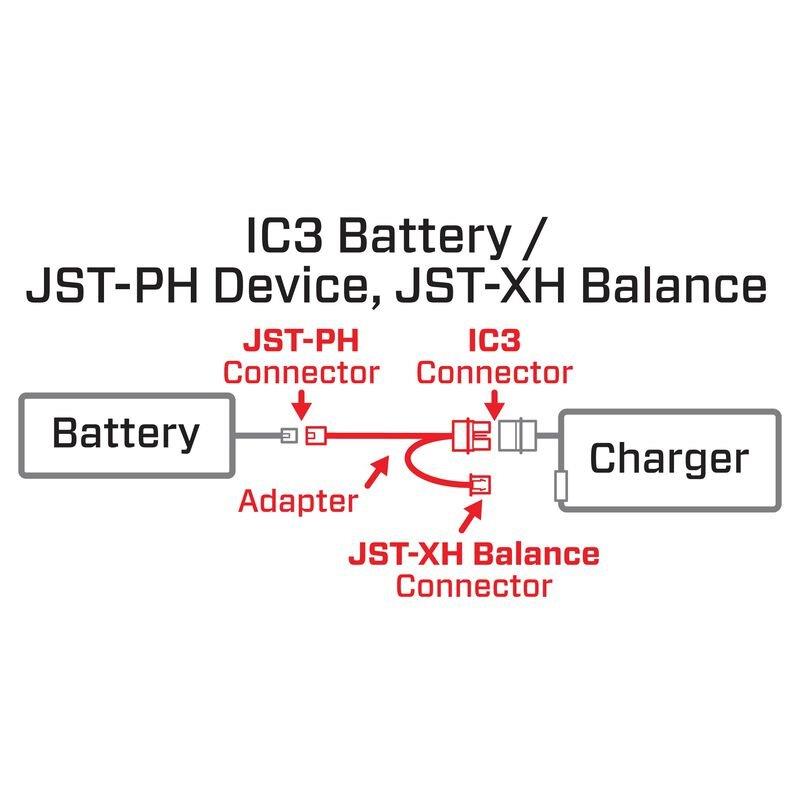 Spektrum Adapter: IC3 Battery / JST-PH Device, JST-XH Balance - 2