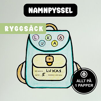 Namnpyssel Ryggsäck