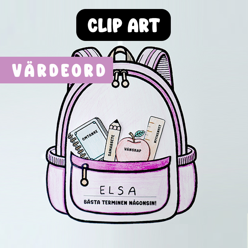 Clip Art - Värdeord Ryggsäck