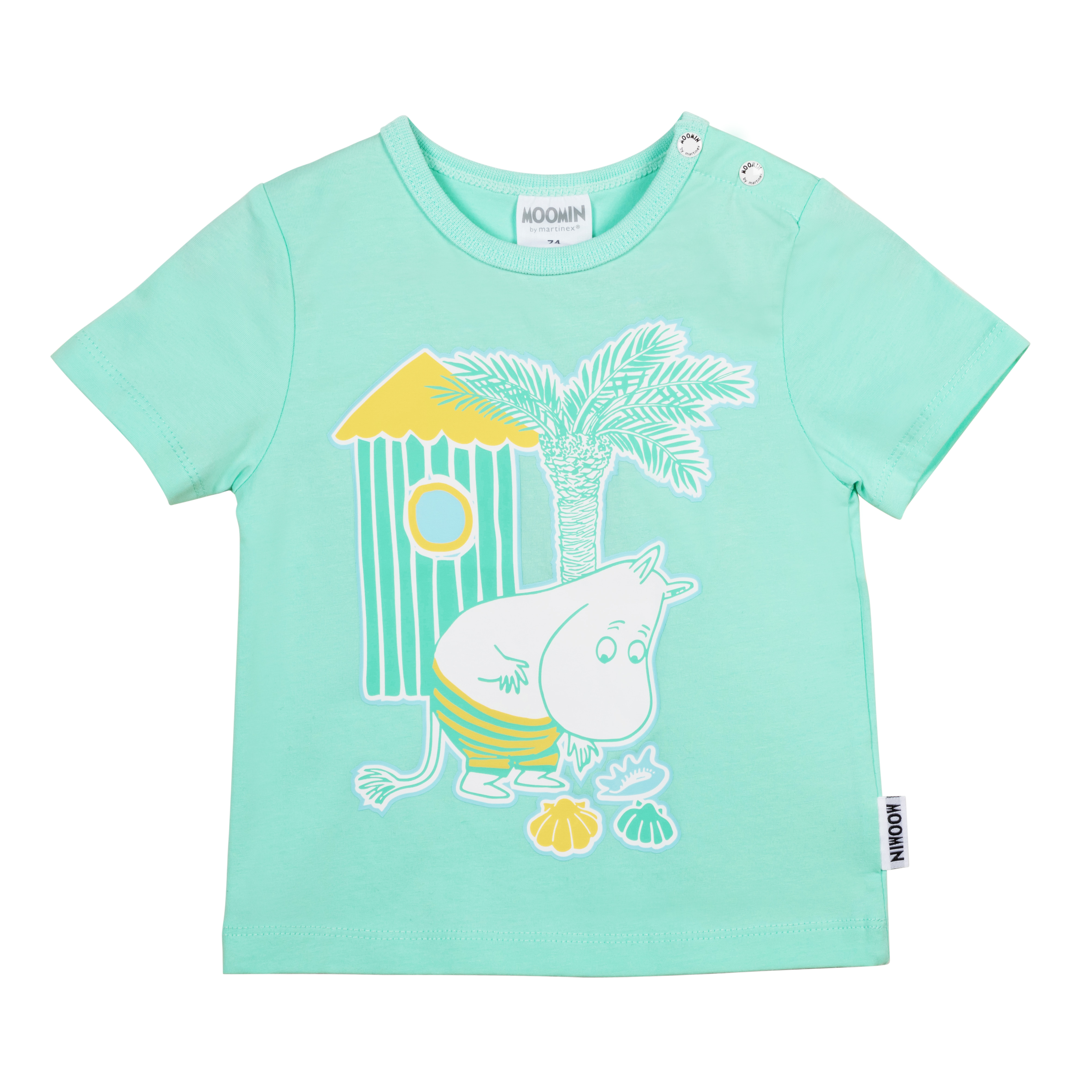 Mumin på stranden T-shirt mint