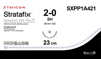 Stratafix symmetric PDS Plus 2-0,  SXPP1A421, SH needle 23 cm purple