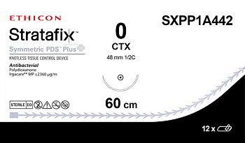 Stratafix symmetric PDS Plus 0,  SXPP1A442, CTX needle 60 cm purple