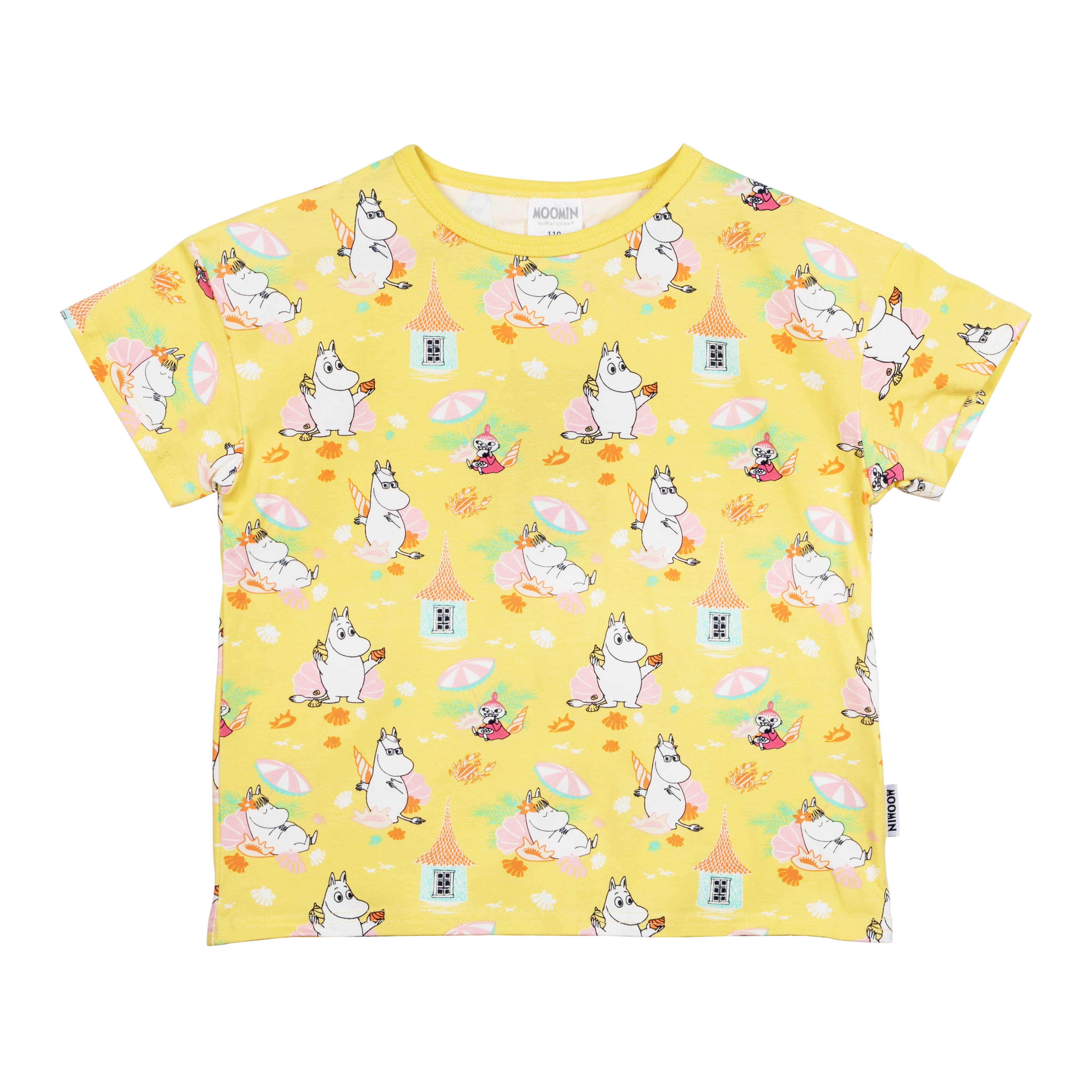 Mumin strand T-shirt gul