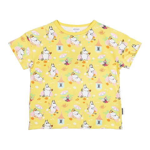 Moomin beach T-shirt yellow