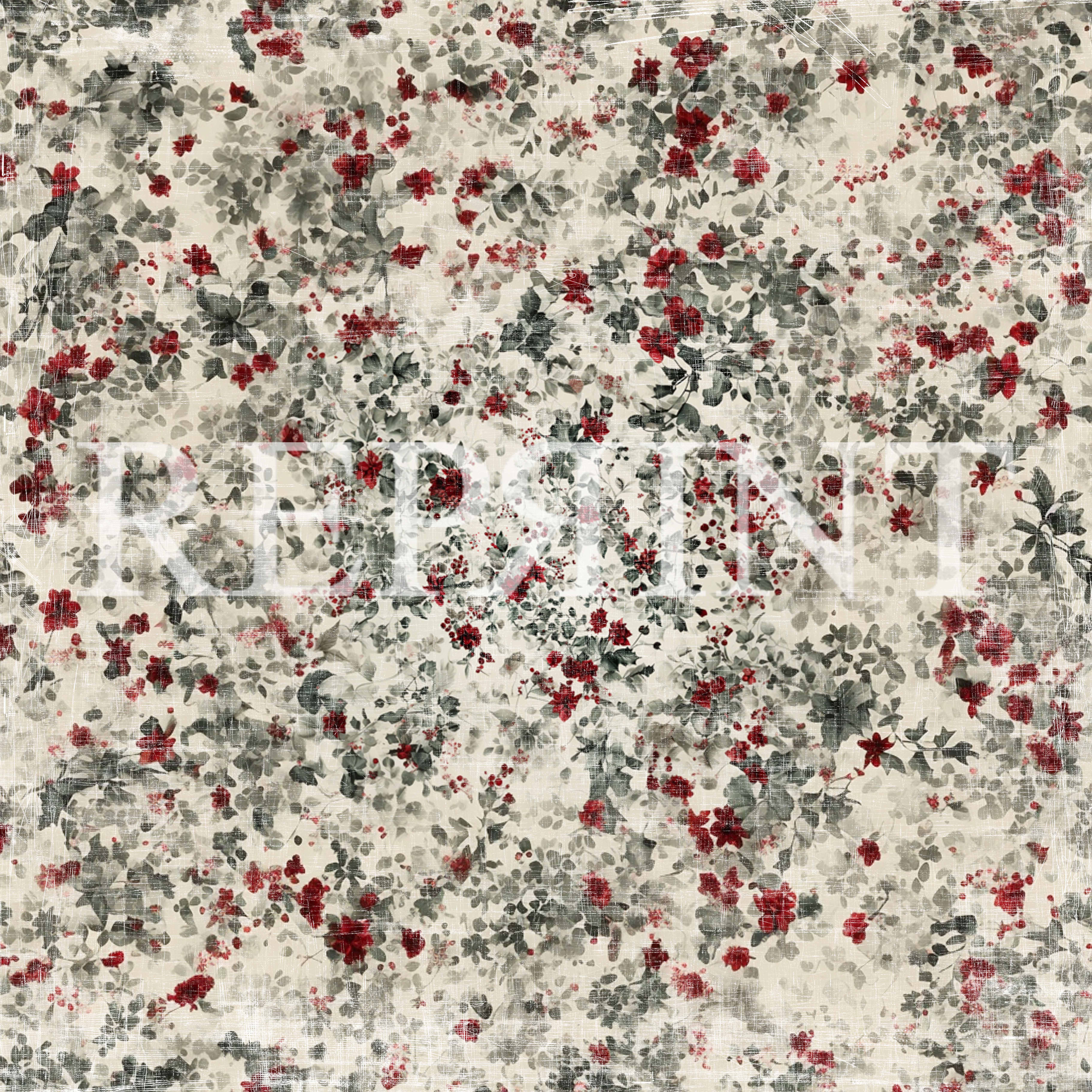Papper Scrapbooking  Reprint - X-mas Flower Fens -  12x12 (30,5 x 30,5 cm) - 2