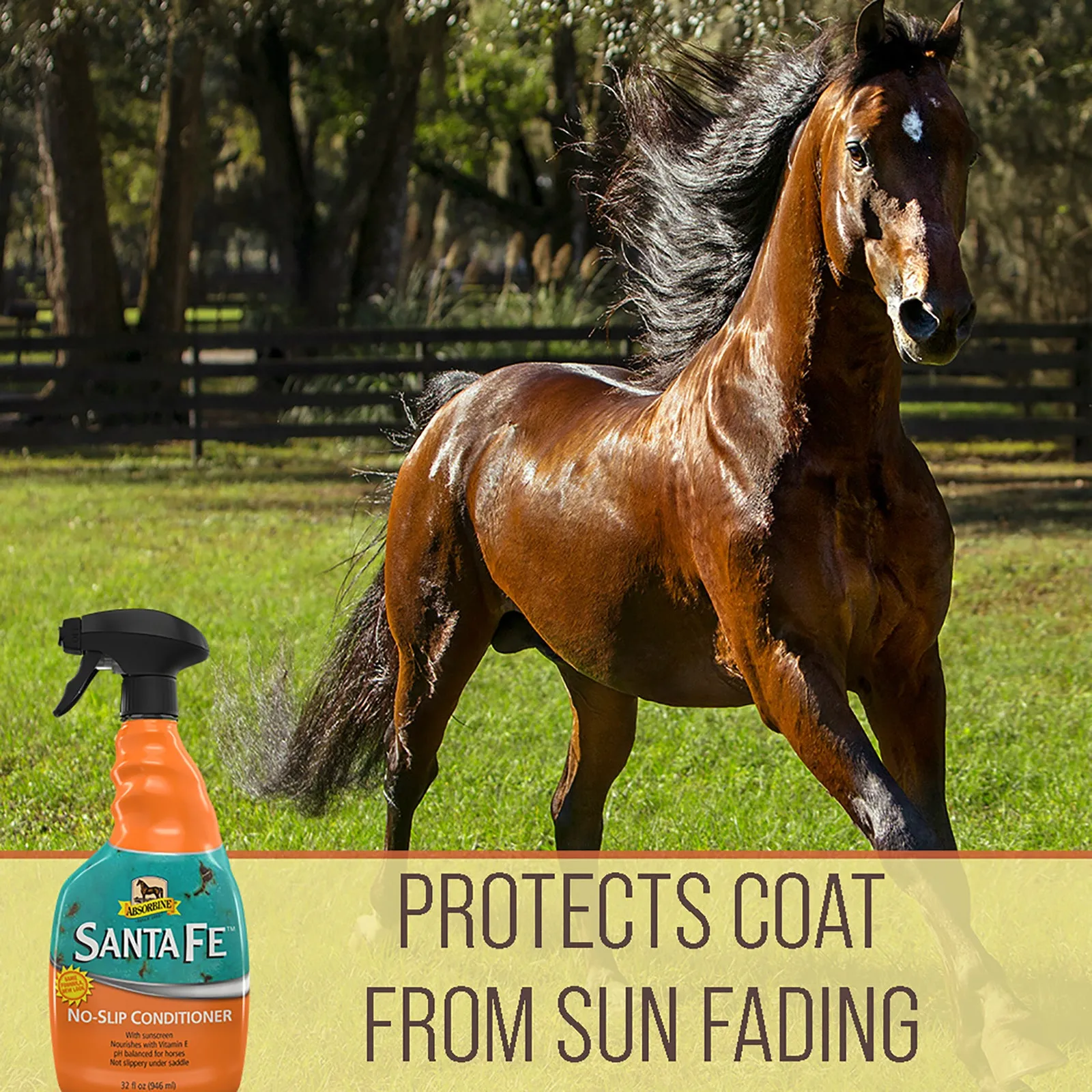 Absorbine Santa Fe No-Slip Conditioner med solfaktor