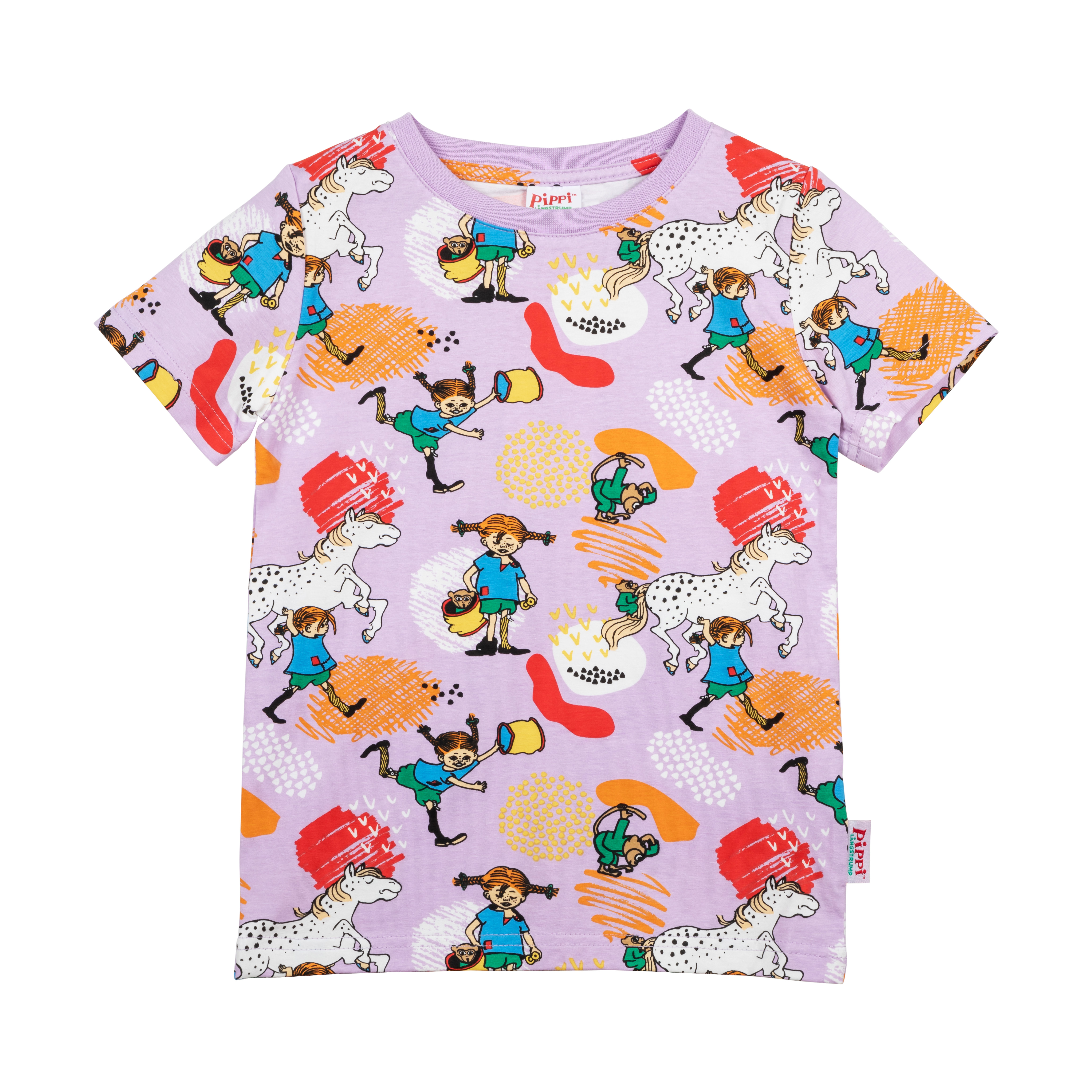 Pippi glad t-shirt lila