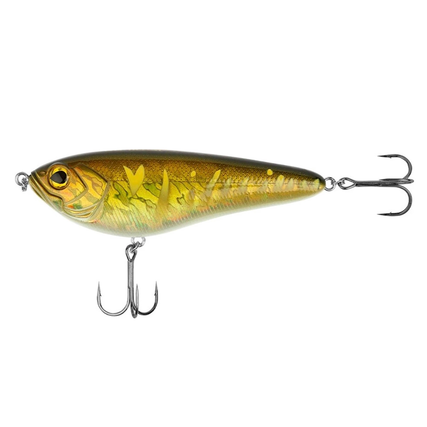 Shimano Yasei Javelin Jerk 16cm är ett lättfiskat jerkbait som har en suverän glidande aktion för stora gäddor. gold tiger