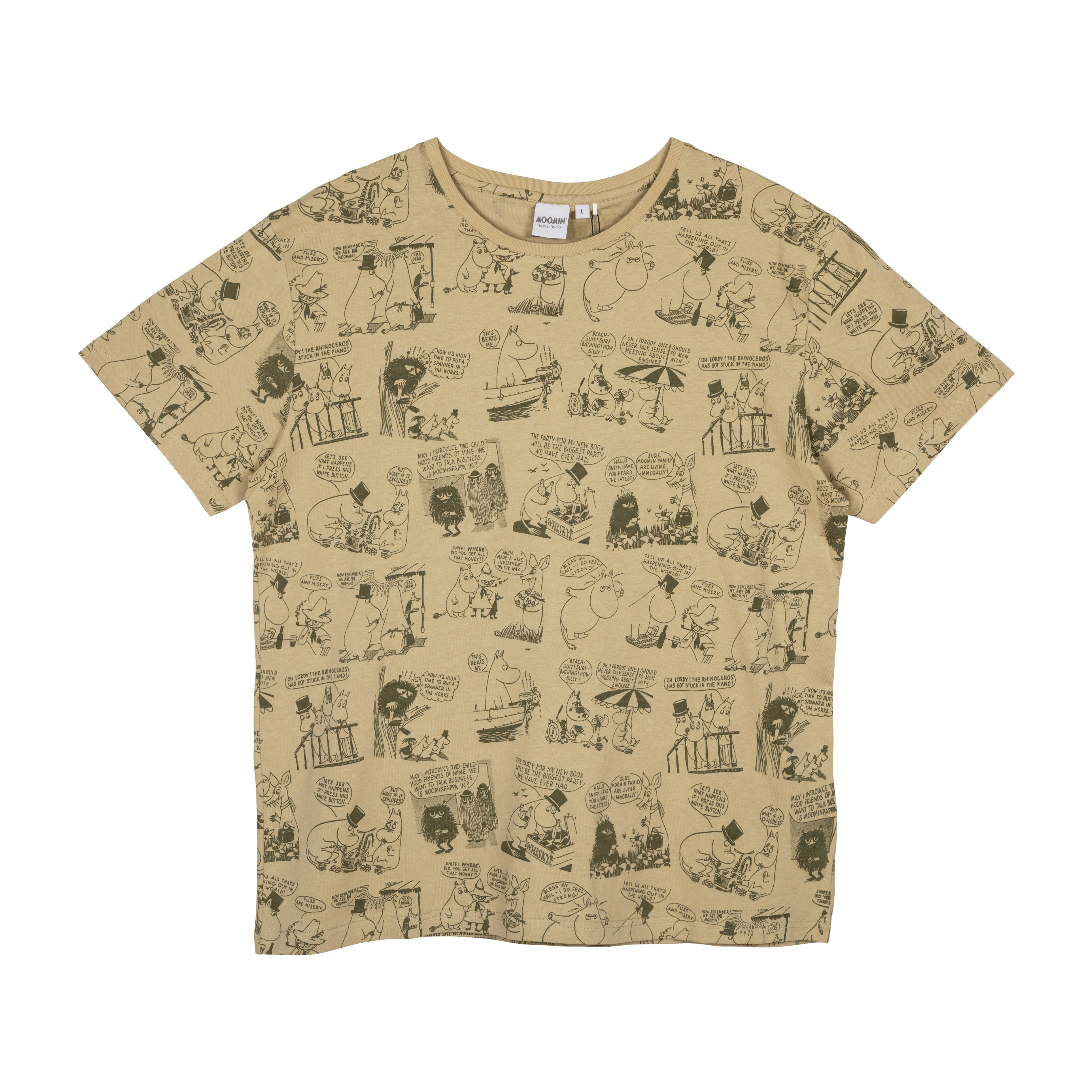 Mumin oiva t-shirt tecknat grön