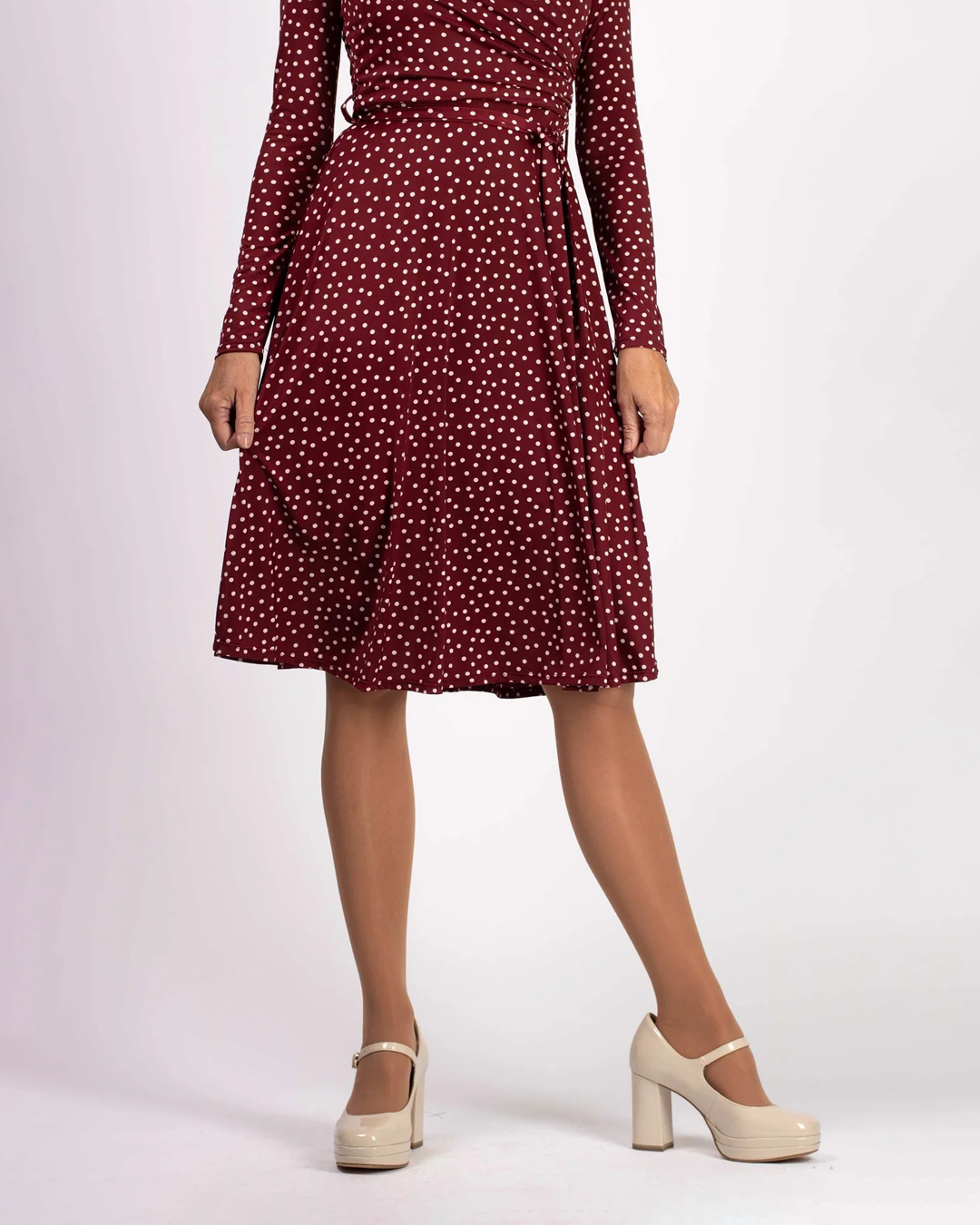 Klänning Marguerite burgundy dot - 6