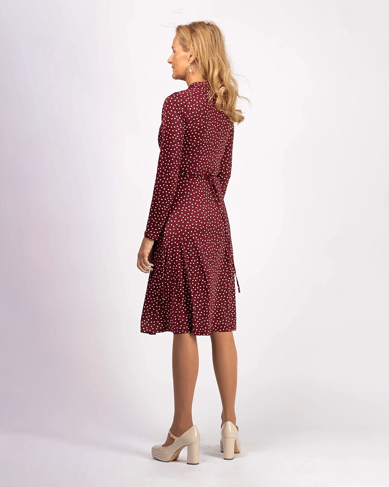 Klänning Pauline burgundy dot