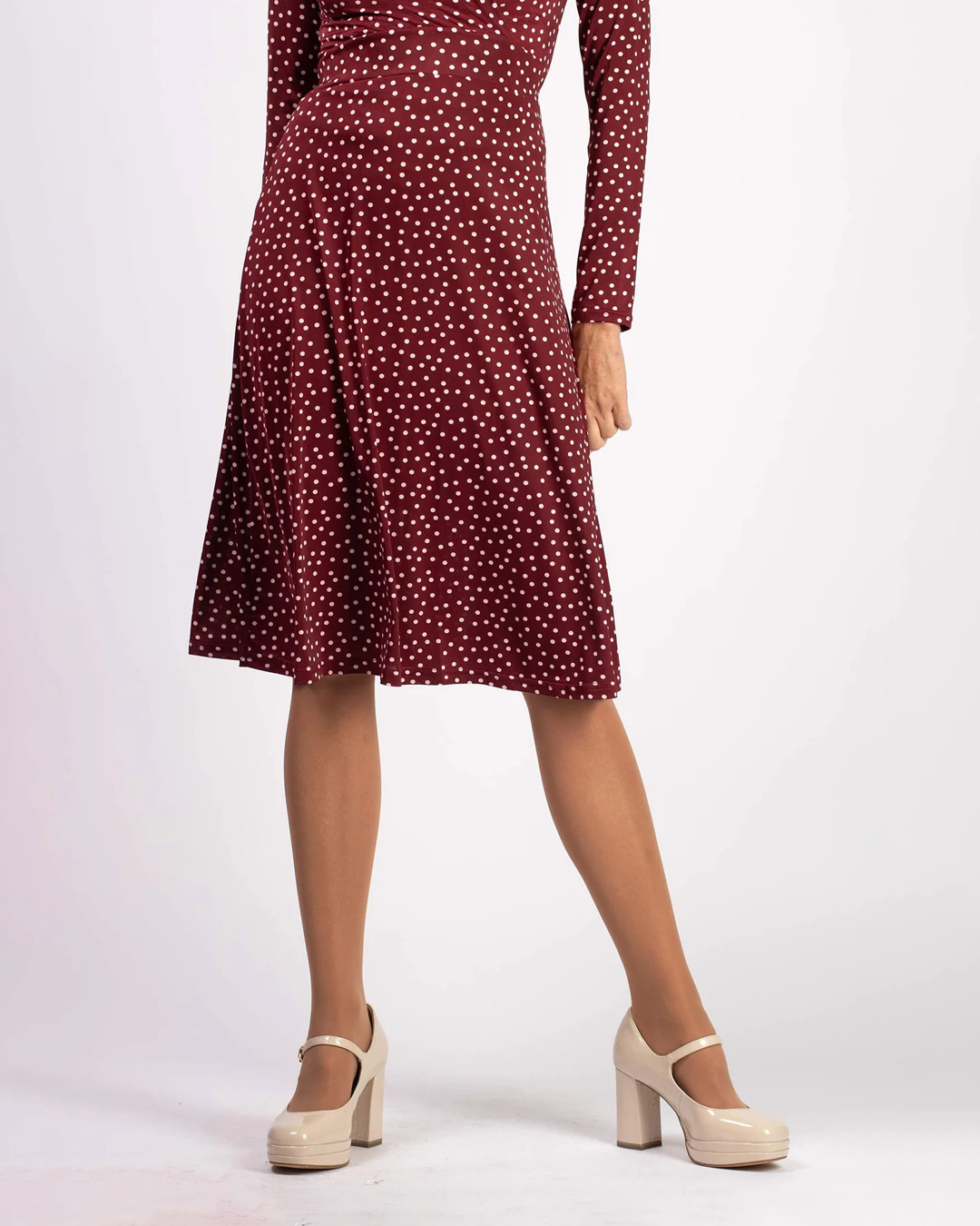 Klänning Pauline burgundy dot - 6