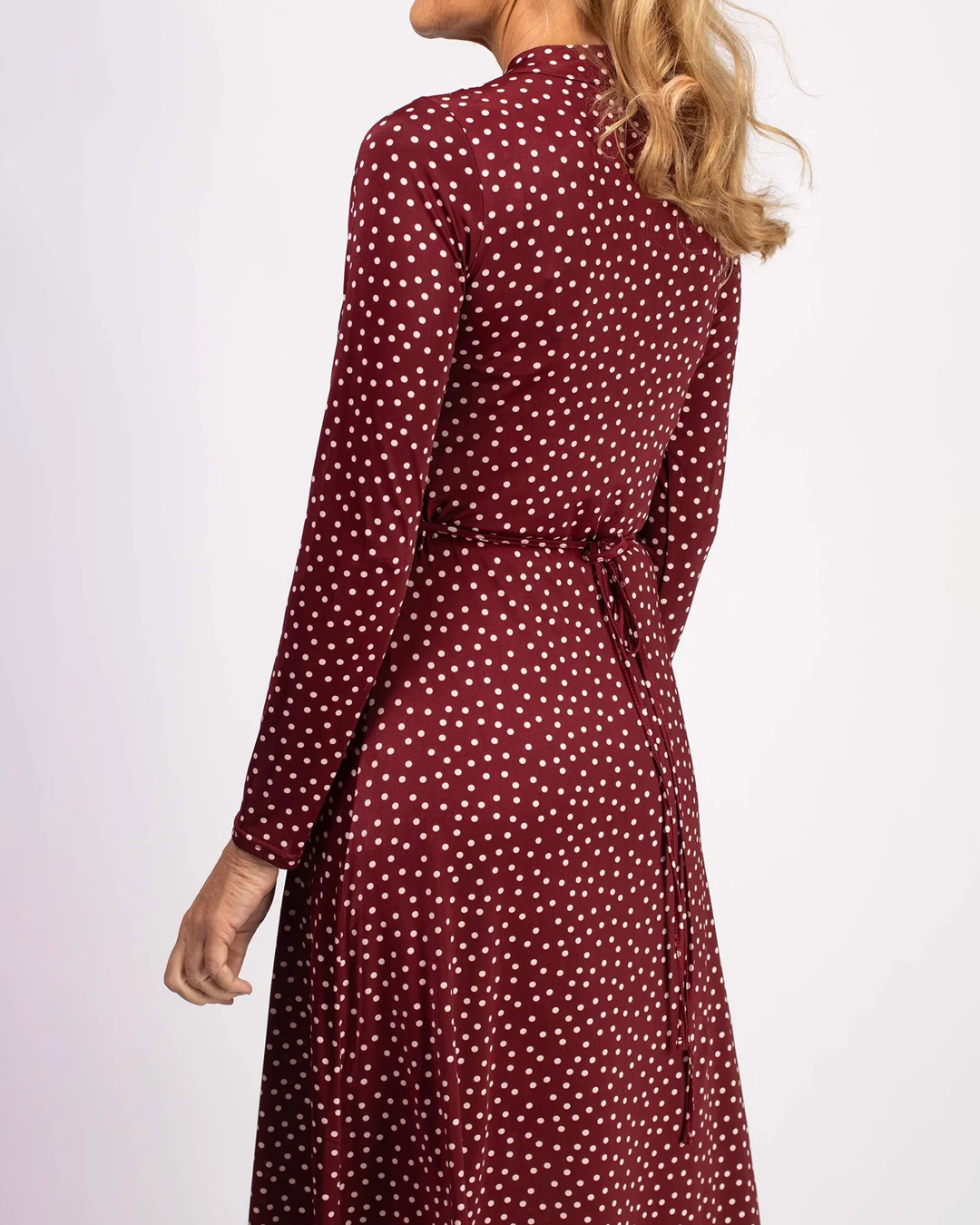 Klänning Pauline burgundy dot - 5